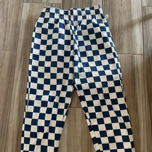 Cookman Navy and White Check Chef Pants
